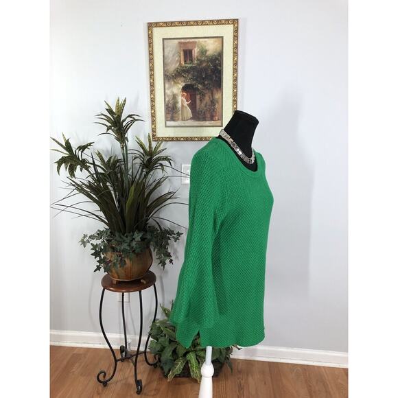 Melissa Paige Women Sweater LG Long Bell Sleeve Pullover Knit Lagenlook Maximali - Picture 3 of 9